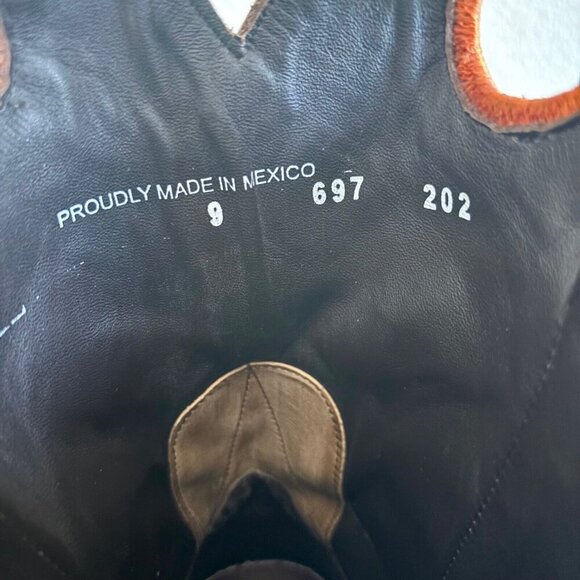 NEW Capitan Mens Cowboy Workboots Size 9D Western Brown Leather Square Toe Boots - Picture 9 of 10